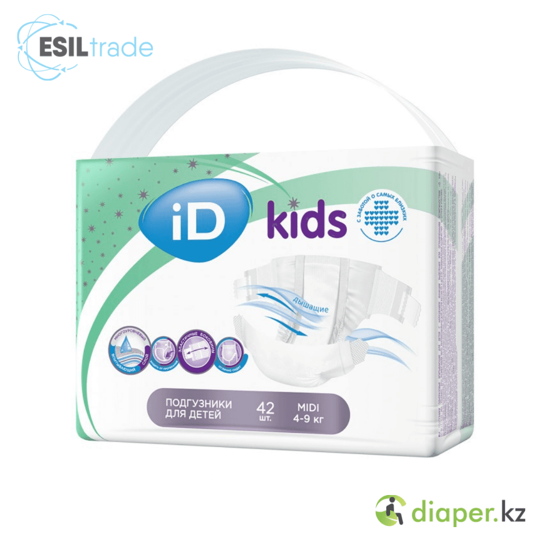Детские подгузники iD Kids Maxi 7-18кг 38