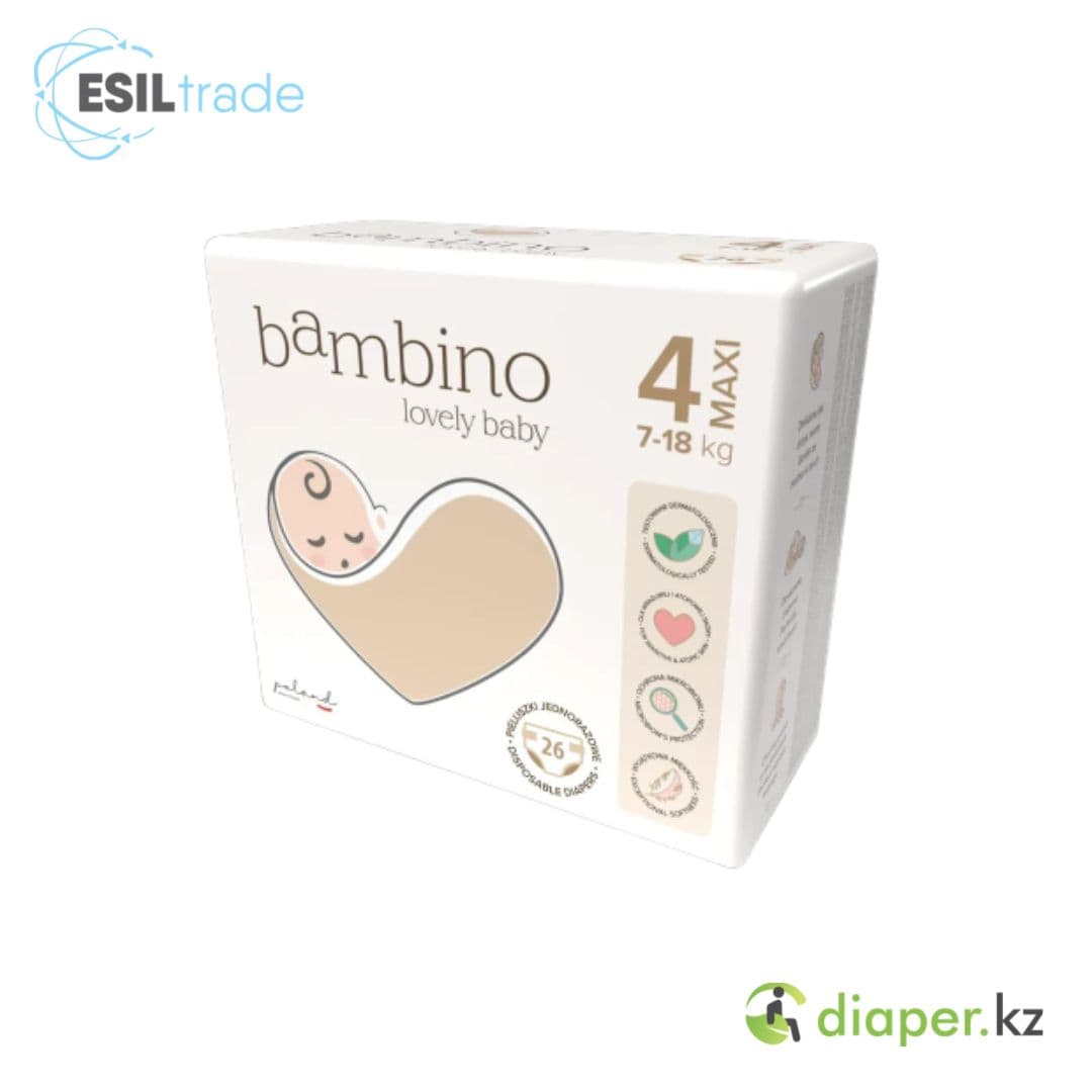 Детские подгузники Bambino Maxi 7 до 18 кг – 26шт