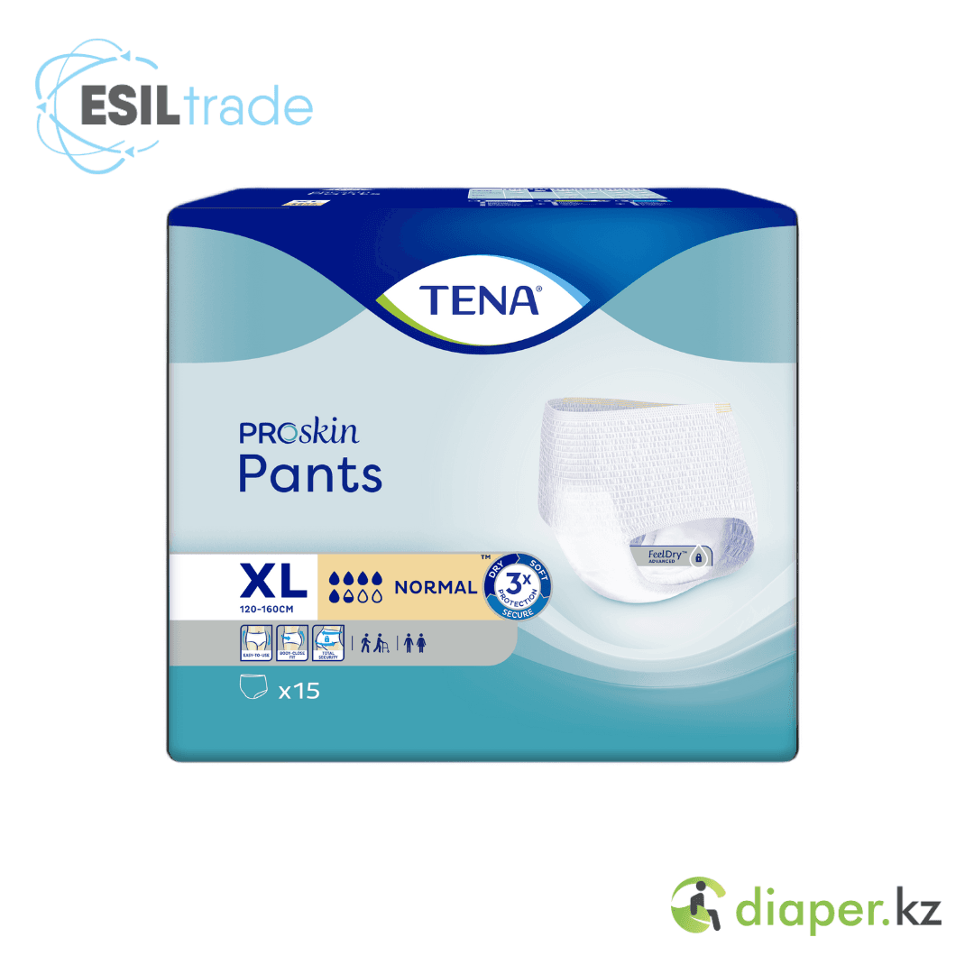 Подгузники-трусы TENA ProSkin Pants Normal XL 120  до 160 см 15 шт