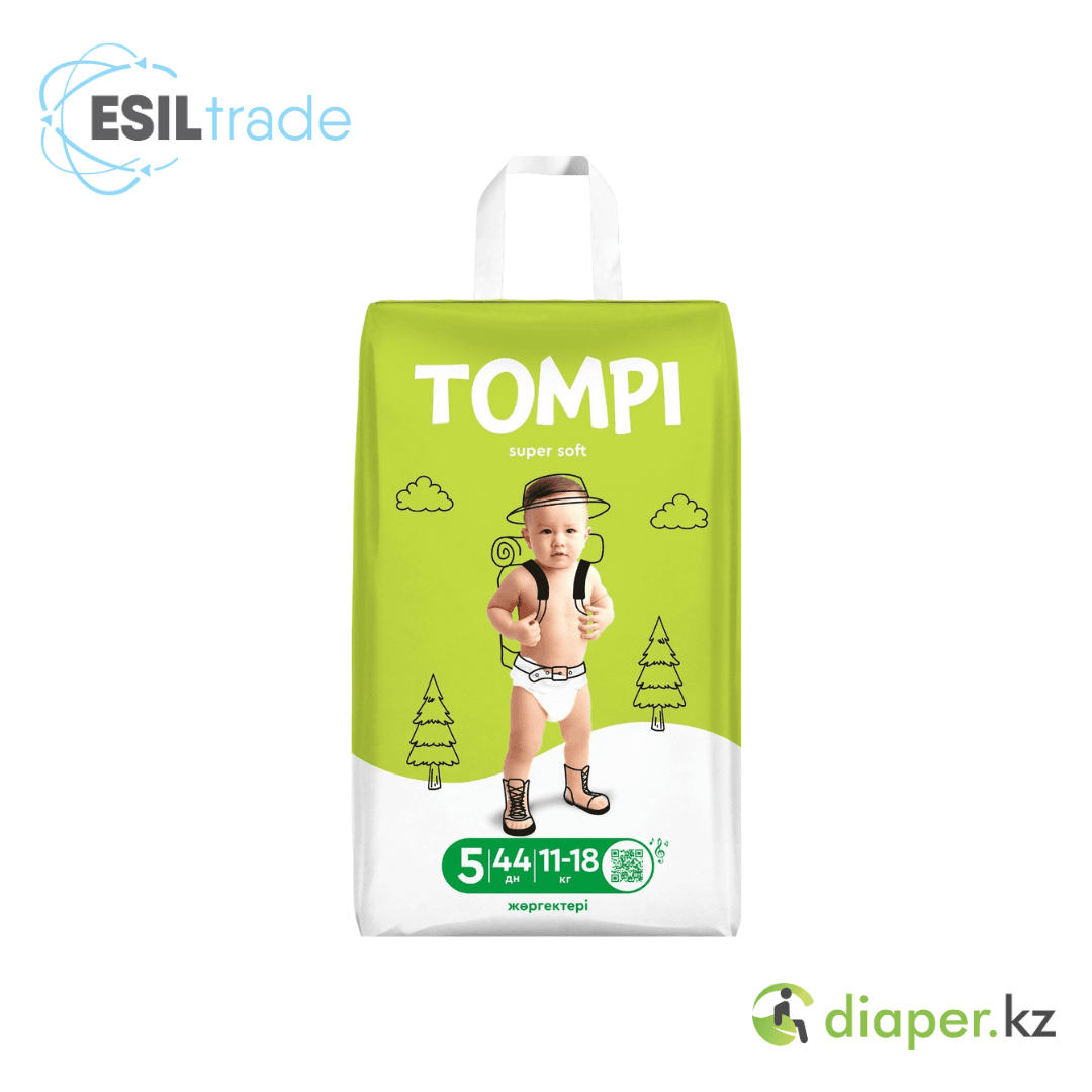 Детские подгузники Tompi Super Soft 5 11-18КГ 44ШТ М