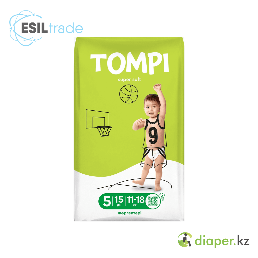 Детские подгузники Tompi Super Soft 5 11-18КГ 15ШТ М