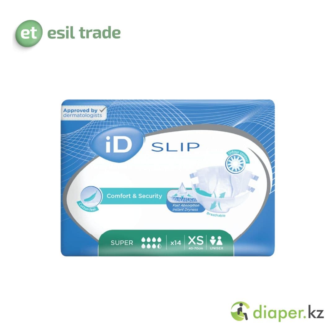 Подгузники для взрослых iD Slip Super XS 40-70 см, 14 шт