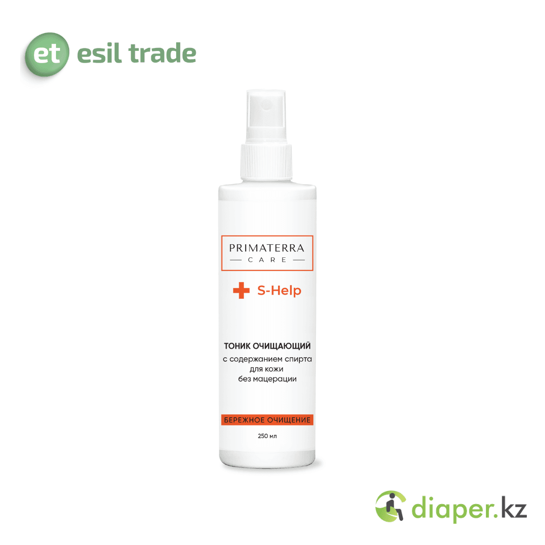 Тоник очищающий с содержанием спирта для кожи Primaterra Care S-Help 250мл (спрей)