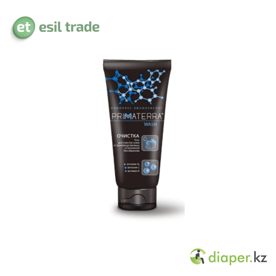 Гель для очистки кожи от загрязнений без абразива  WASH  PRIMATERRA туба 200 мл