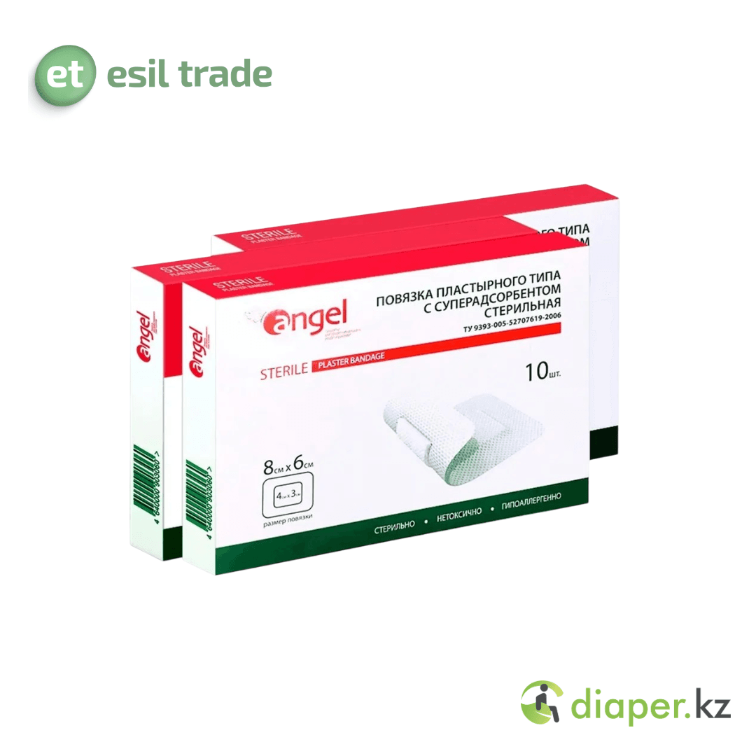 Повязка пластырного типа с суперадсорбентом, стерильная размер 9см*15см №50