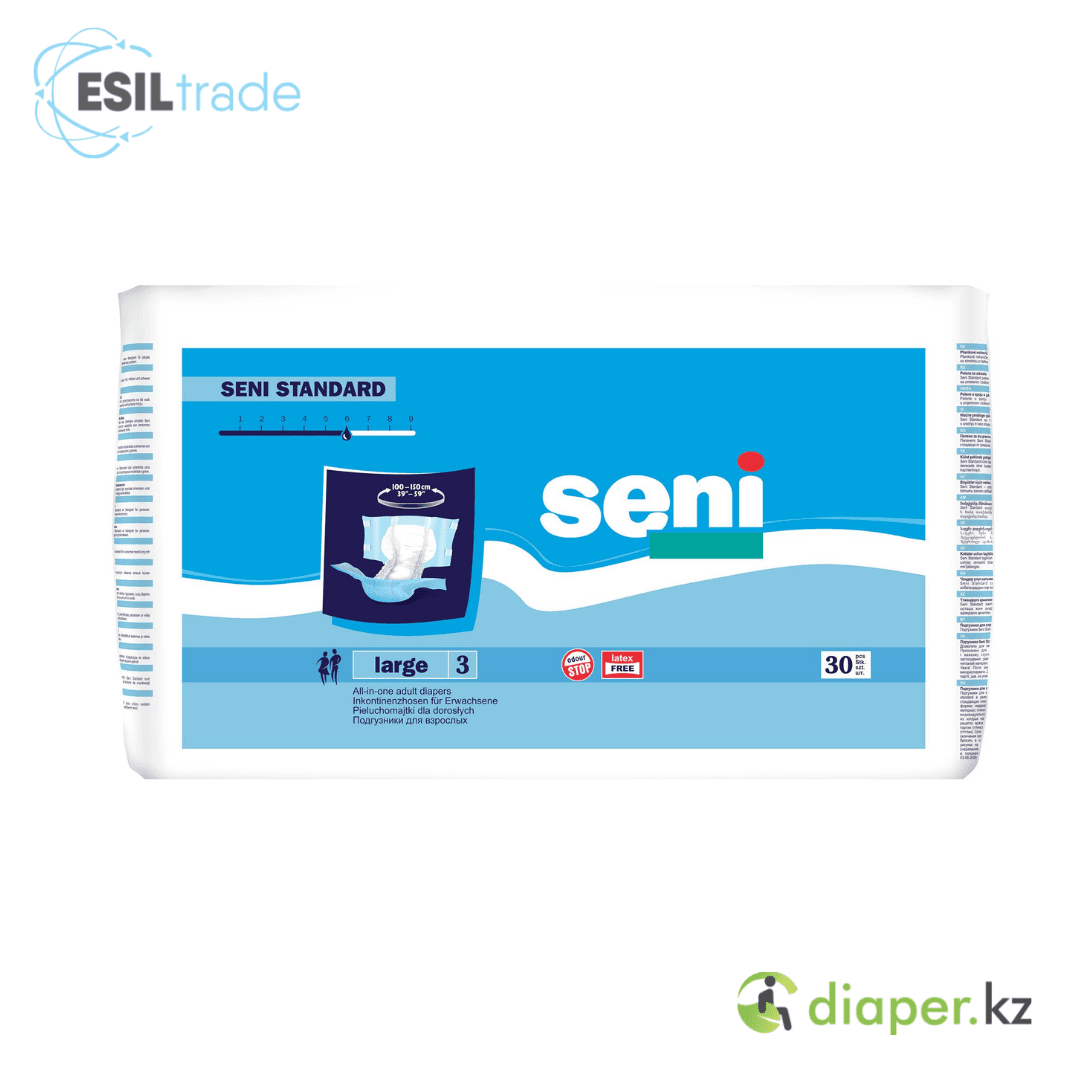 Подгузники для взрослых Seni Standart Air Large 100-150 см 30 шт.