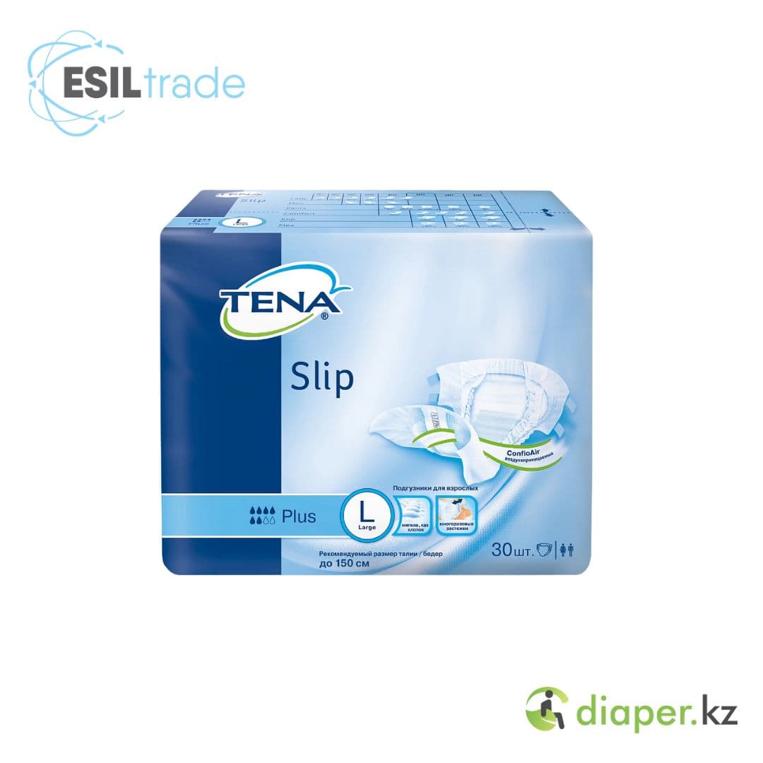 Подгузники для взрослых ТЕNА Slip Plus L дыш. 100-150 см, 30шт