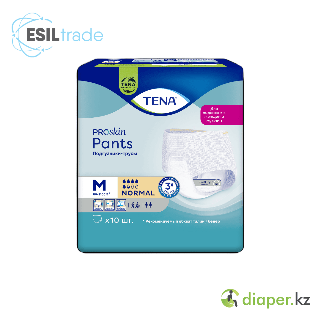 Подгузники-трусы TENA ProSkin Pants Normal M 80 до 110 см 10 шт