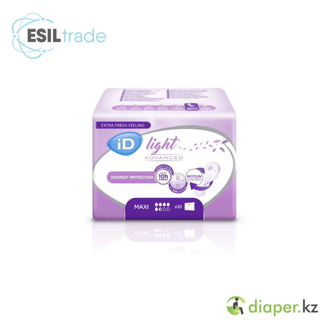 Урологические прокладки iD Light Advanced Maxi, 10 штук, 5,5 капель