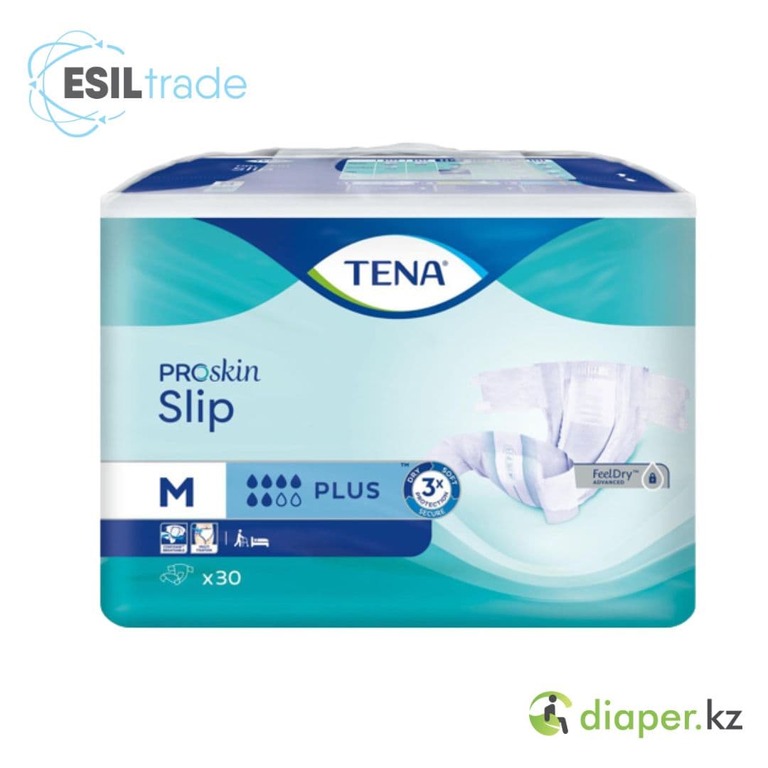 Подгузники для взрослых ТЕNА Slip Plus Proskin М 70-110 см, дыш. 30шт