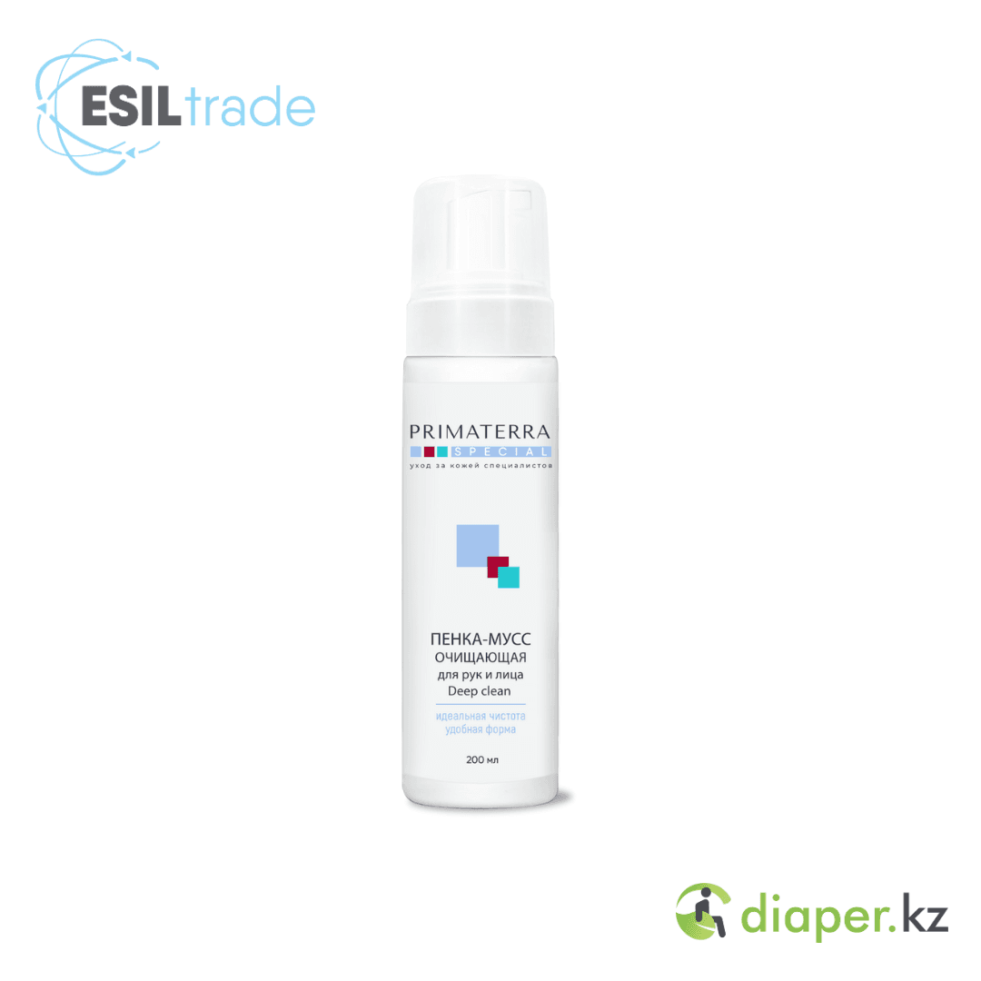 Пенка-мусс очищающая для рук и лица Deep clean линейки Primaterra Special торгового знака 200 мл