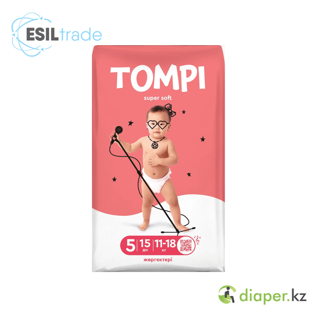 Детские подгузники Tompi Super Soft 5 11-18КГ 15ШТ Д